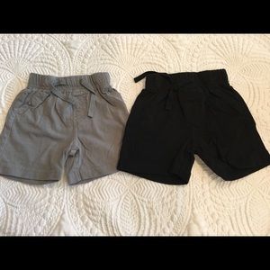 2 pair of Old Navy cotton shorts. 3-6 months